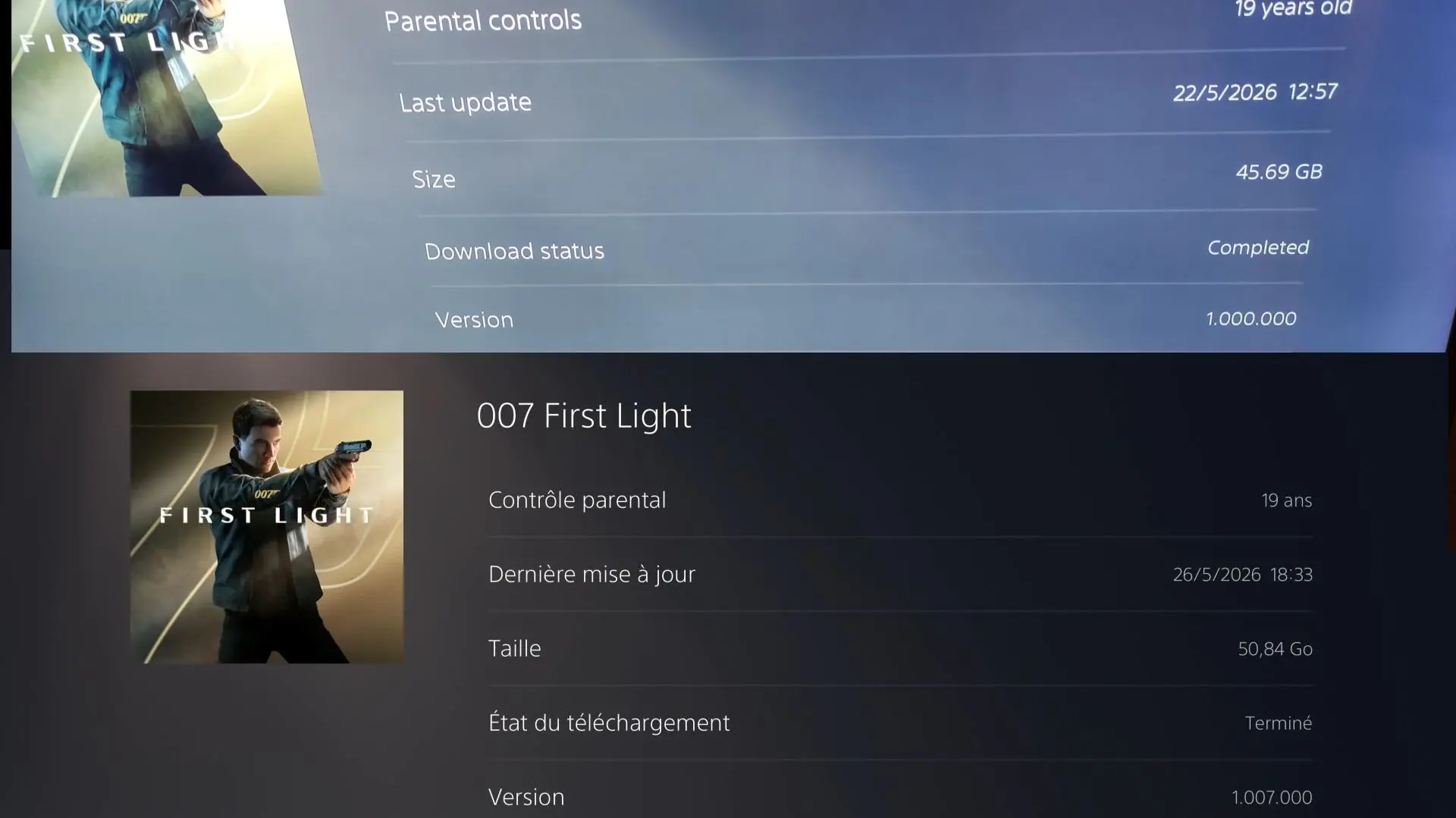 《007初露锋芒》实体版首日补丁达50GB！光盘才45GB