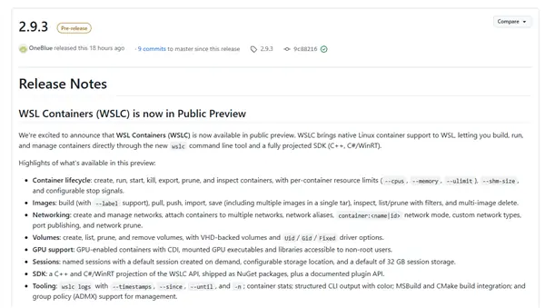 微软推WSL容器预览版：Windows首次原生支持Linux容器