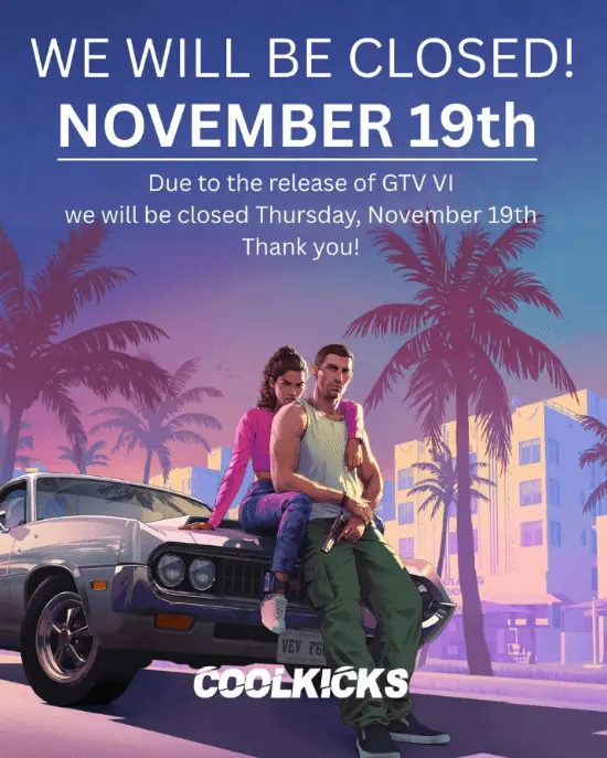 《GTA6》让球鞋店直接歇业：游戏里赚够了钱再开业！