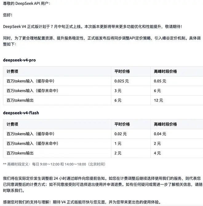DeepSeek即将实行峰谷定价引热议：高峰时段价格翻倍