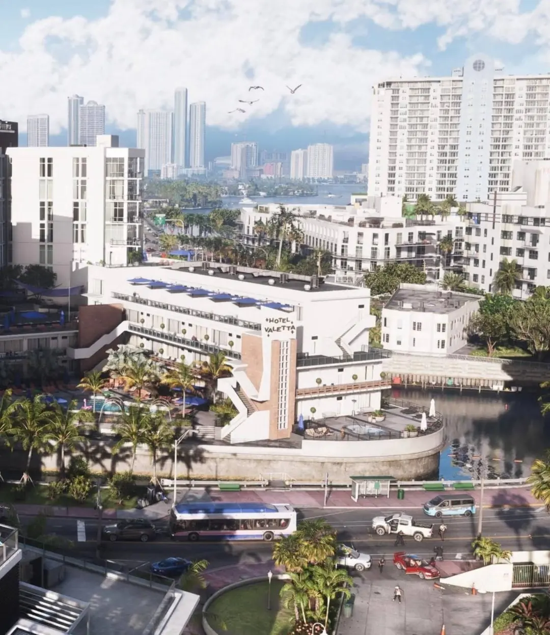 《GTA6》实景对比图：迈阿密海滩1:1复刻 细节惊人！