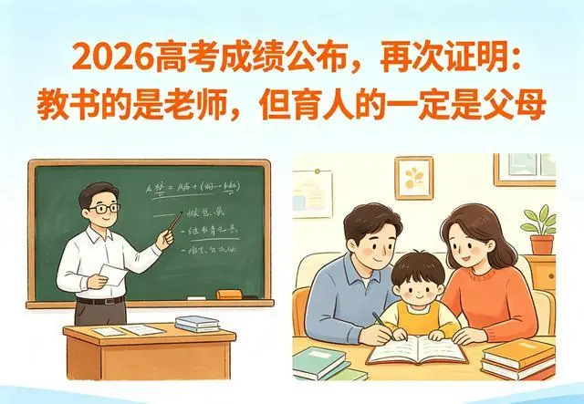 2026高考成绩公布，再次证明：教书的是老师，但育人的一定是父母
