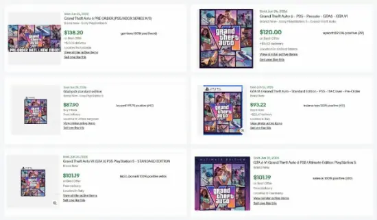 黄牛赚翻！溢价买《GTA6》 实体版只是兑换码
