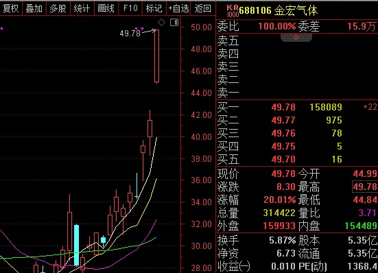 688106，大单封涨停，电子气体概念爆发