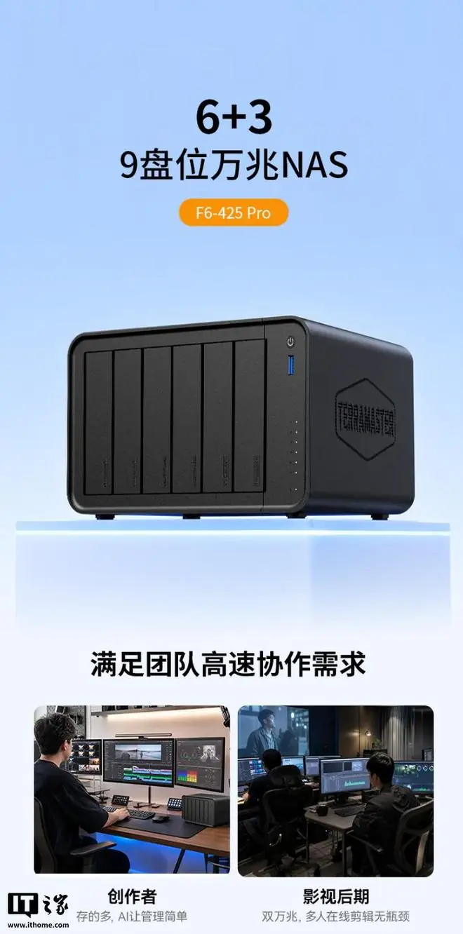 铁威马F6-425 Pro NAS开售，首发售价5599元