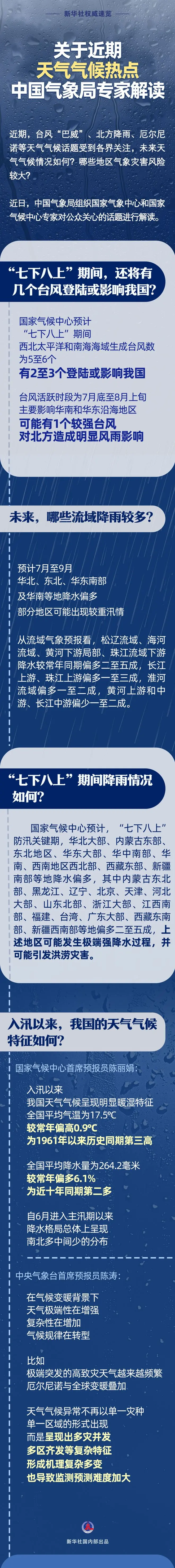 关于近期天气气候热点，中国气象局专家解读