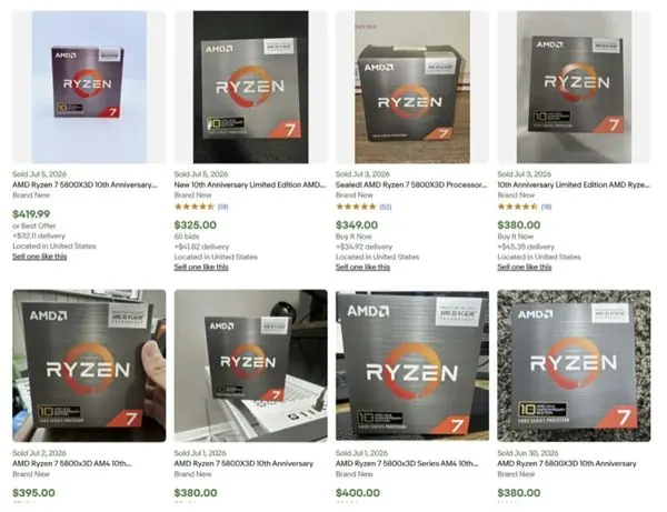 黄牛集体翻车！AMD 5800X3D十周年版原价随便买：还送水冷