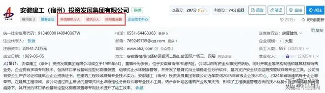 安徽建工（宿州）投资集团被列为失信被执行人，2026年以来已达10次