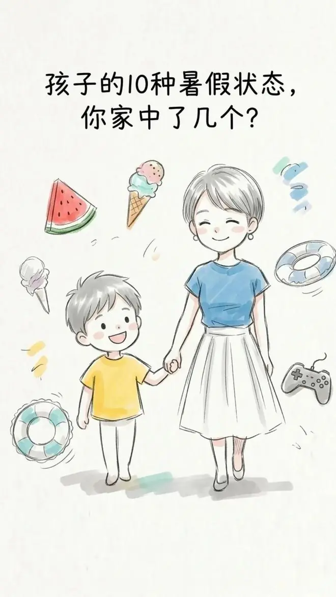 孩子的10种暑假状态，这不就是我家的现状么