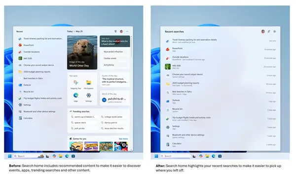 微软Windows 11搜索迎来重大升级：界面简化、去广告、本地优先、精准分类