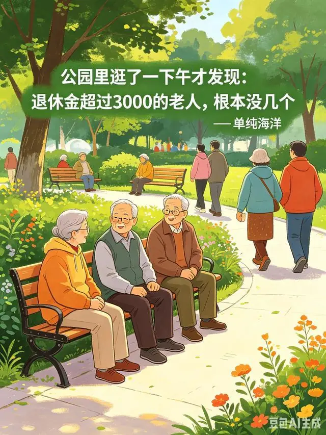 公园里逛了一下午才发现：退休金超过3000的老人，根本没几个