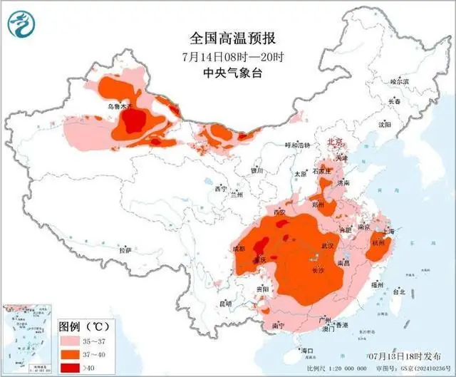 高温黄色预警：京津冀等22省区市部分地区有高温天气