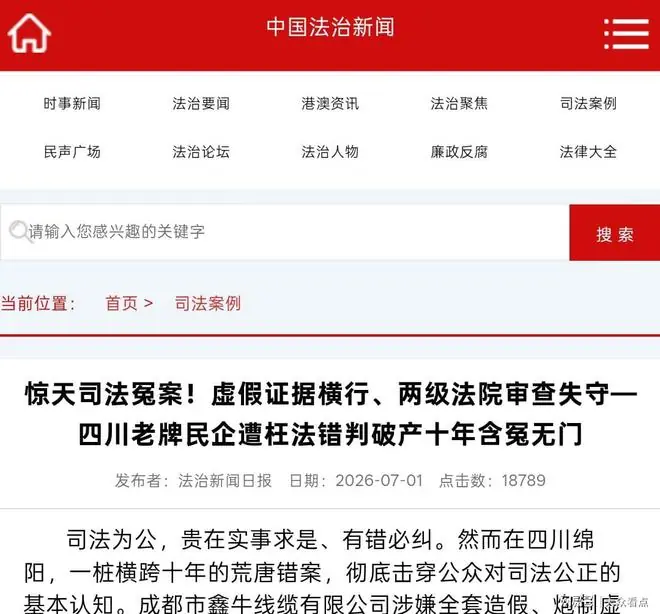 四川民企疑遭虚假证据错判破产，两级法院审查失守，十年申诉无门